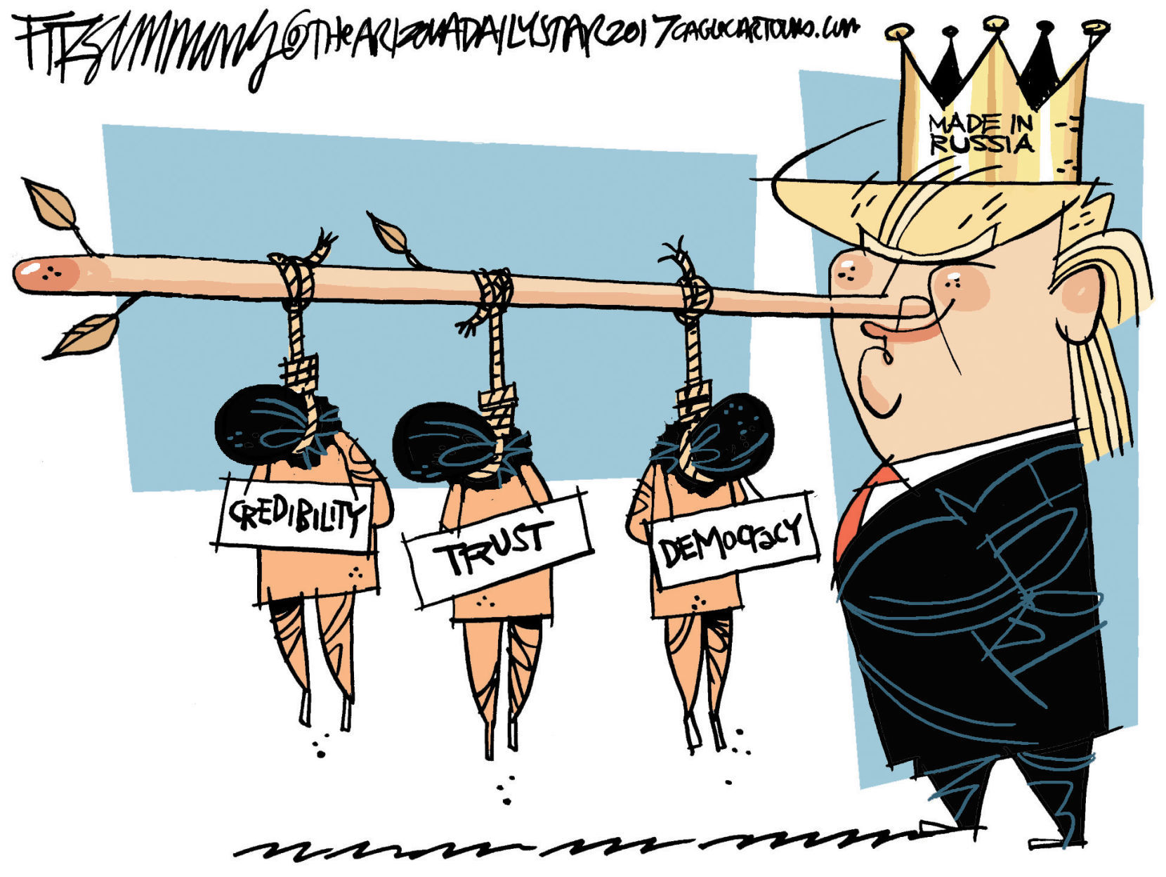 Daily Fitz Cartoon: Liar-in-Chief